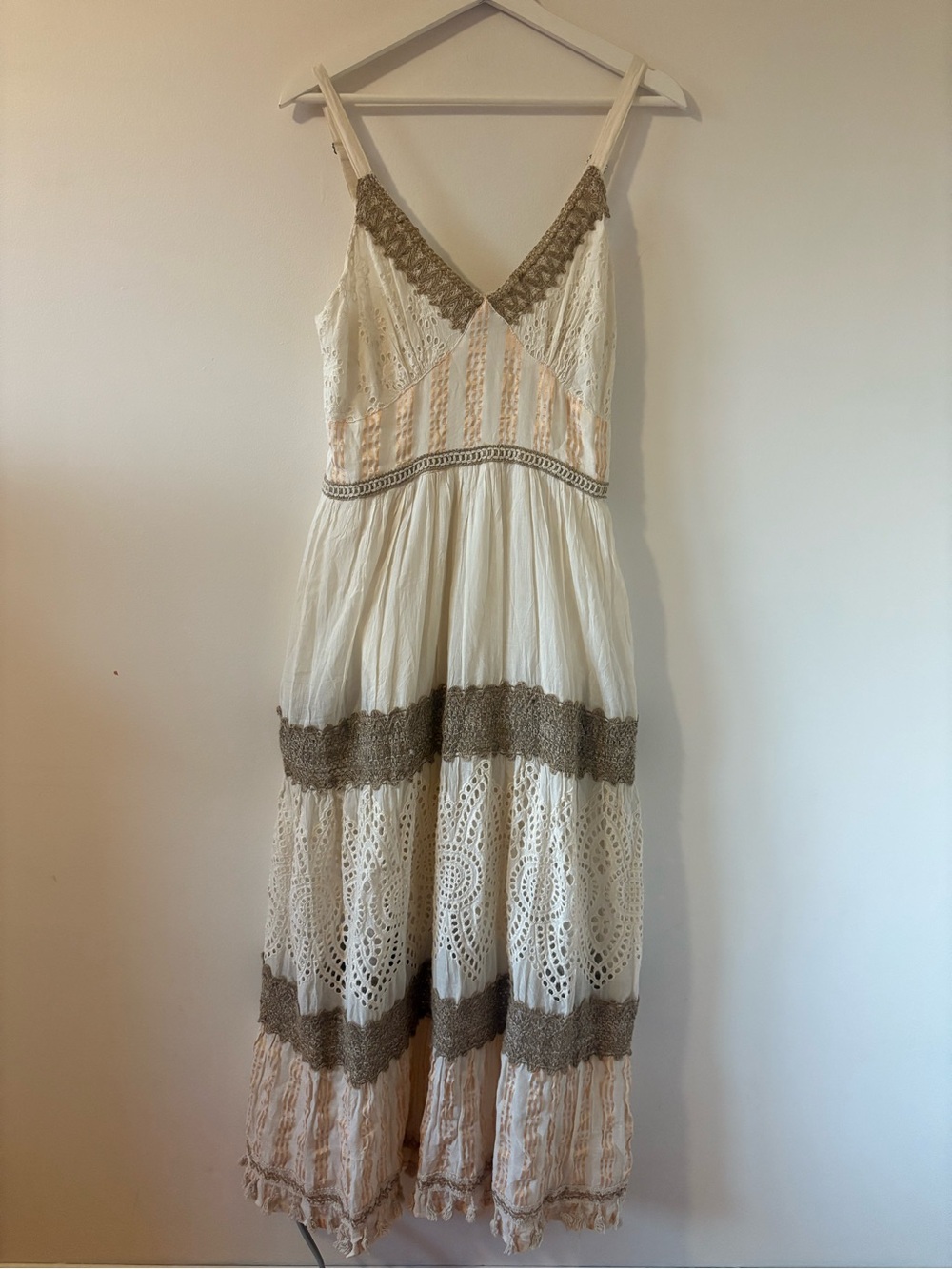 Me 2 Magic Anthropologie bohemian maxi dress M
